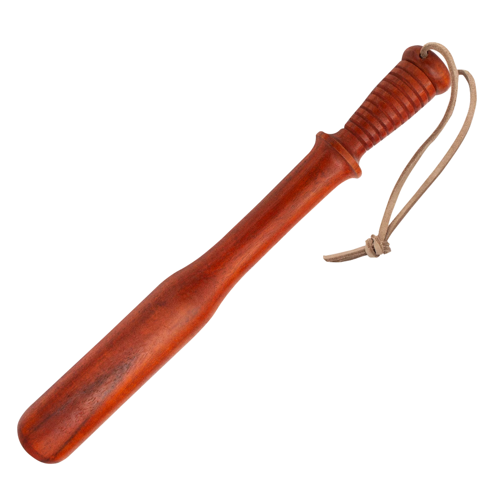 Red Deer Wooden Tire Checker with Leather Carrying Strap Bright Cherry Color